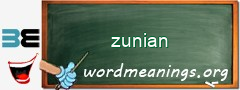 WordMeaning blackboard for zunian
